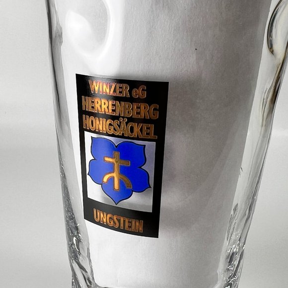 Weinwelt Herrenber German Weingut Wine Tasting Clear Glass Dimpled 0.5 Liter - Picture 8 of 12